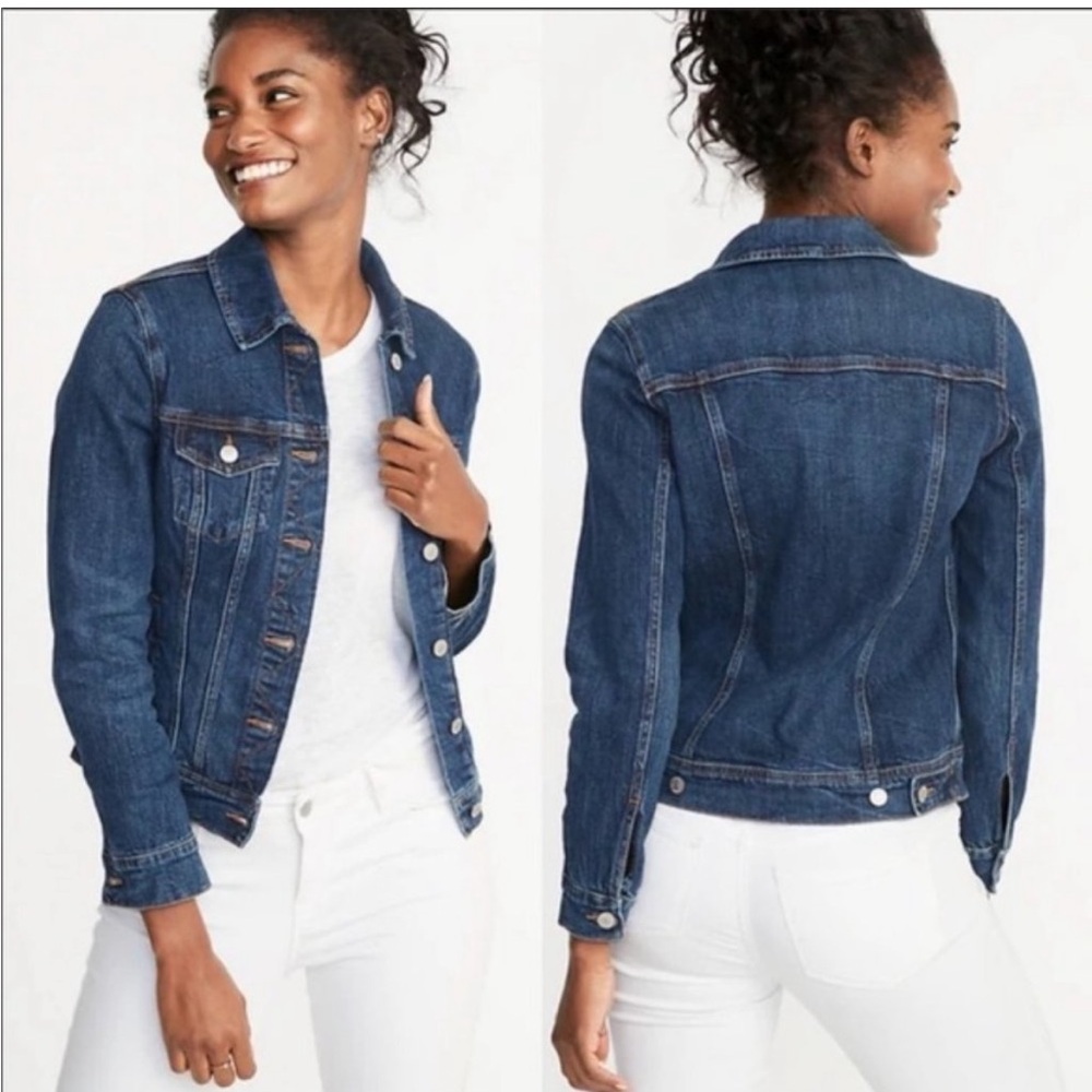 Old Navy Classic Medium-Wash Jean Jacket - Size Small Tall